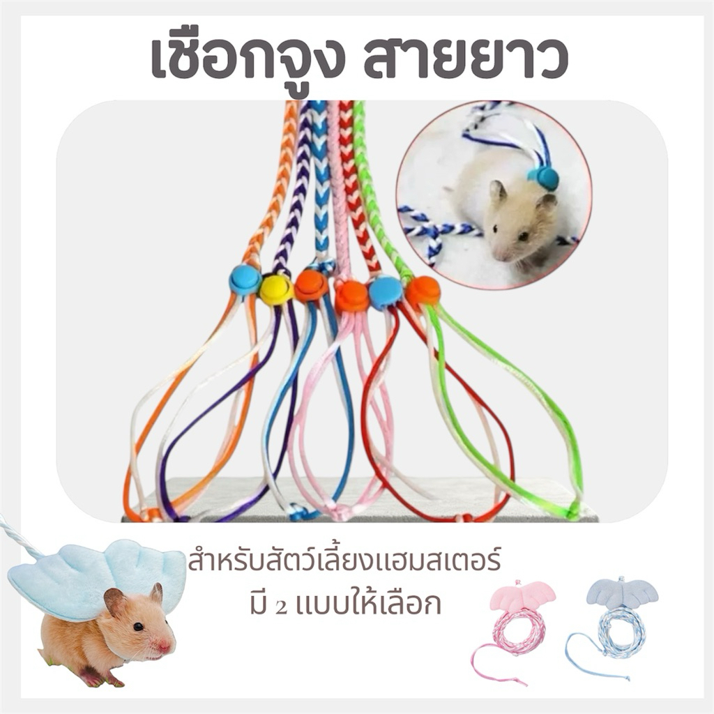 Crazy pet shop 🐹 เชือกจูง สำหรับสัตว์เลี้ยงแฮมสเตอร์