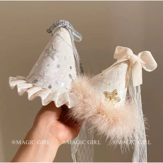 [พร้อมส่ง] หมวกดอกไม้เจ้าหญิง หมวกเจ้าหญิง หมวกนางฟ้า หมวกวันเกิด พร็อพถ่ายรูป เด็กผู้หญิงใส่แล้วน่าร้ากมาก