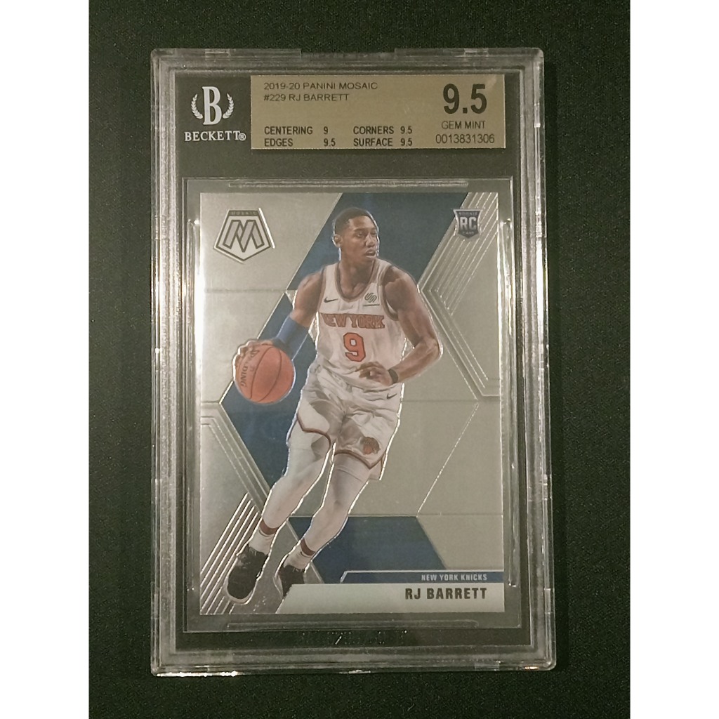 2019 Panini Mosaic #229 RJ Barrett New York Knicks Rookie Card BGS 9.5 Gem Mint