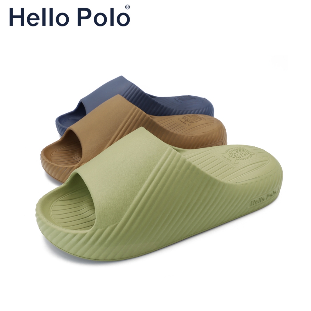 Hello Polo รองเท้าแตะผู้ชาย รองเท้านิ่มเหมือนเหยียบขี 4CM พื้นรองเท้าหนา ลายอุ้งเท้าแมว HP8014 สินค้า