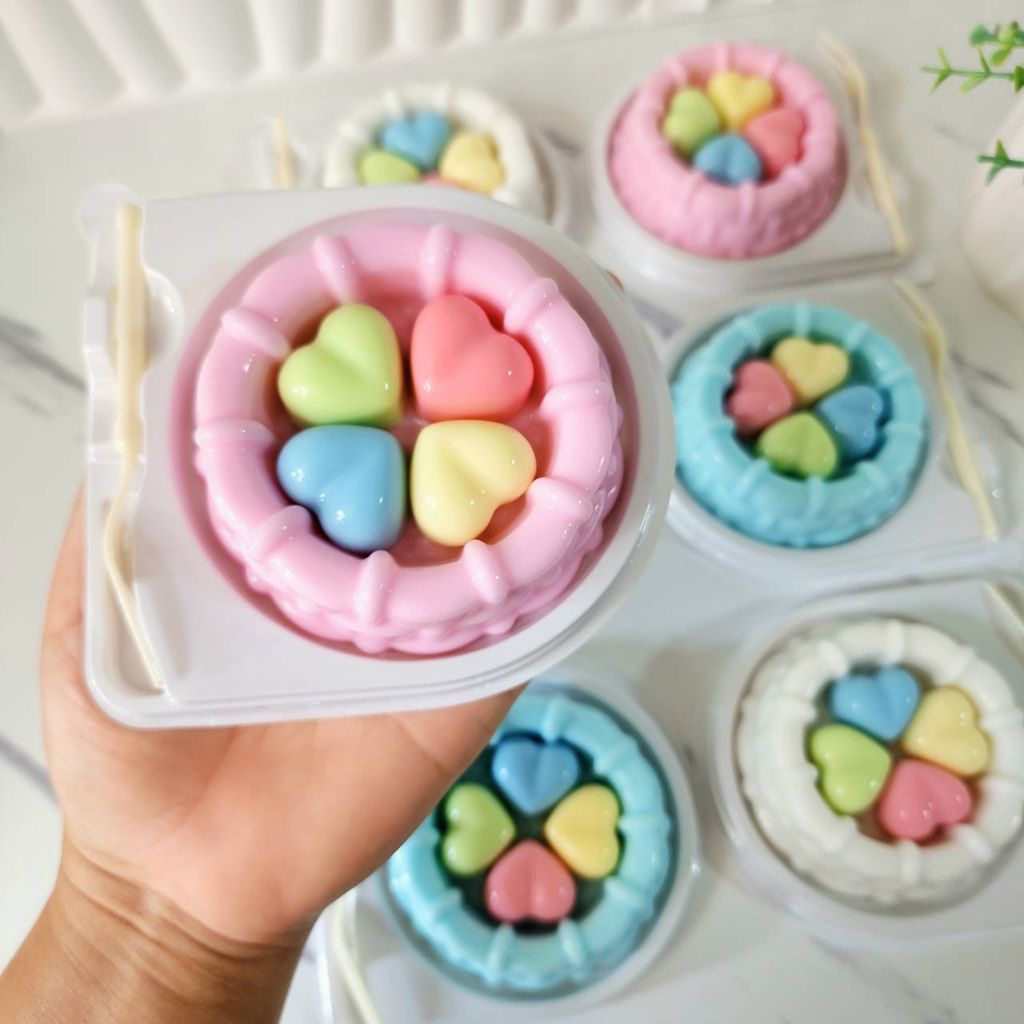 เซตตะกร้าหัวใจพร้อมทำ3อย่าง ตะกร้า,แผ่นหัวใจ,กล่องมีส้อม - รูปที่ 4