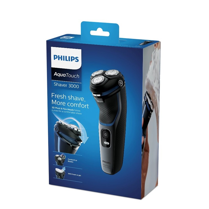 เครื่องโกนหนวดไฟฟ้า Philips S3122|51 โกนได้ทั้งแบบแห้งและเปียก