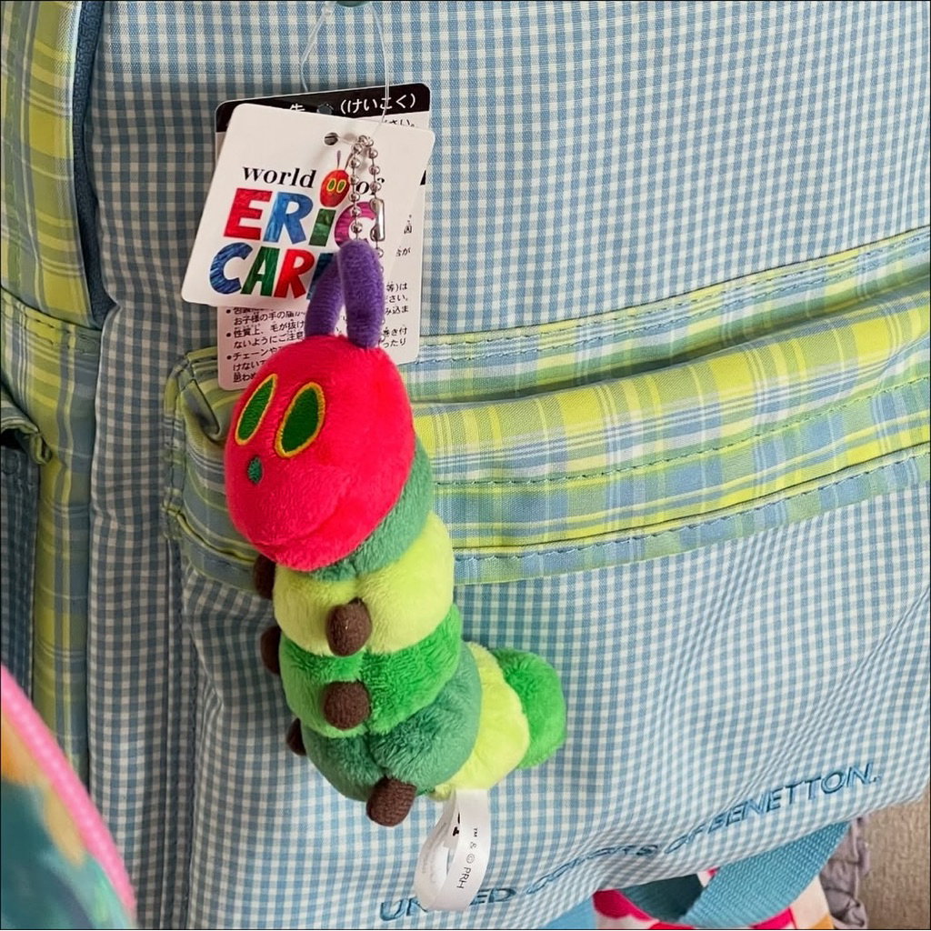 ⭐ นำเข้าจากญี่ปุ่น🇯🇵 พร้อมส่งในไทย! Eric carle พวงกุญแจตุ๊กตาหนอนอีริค ใหม่! ป้ายห้อย The Very Hungr