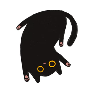 ตัวรีดติดเสื้อ แมวดำจอมซน Cute Black Cat 159 F.379