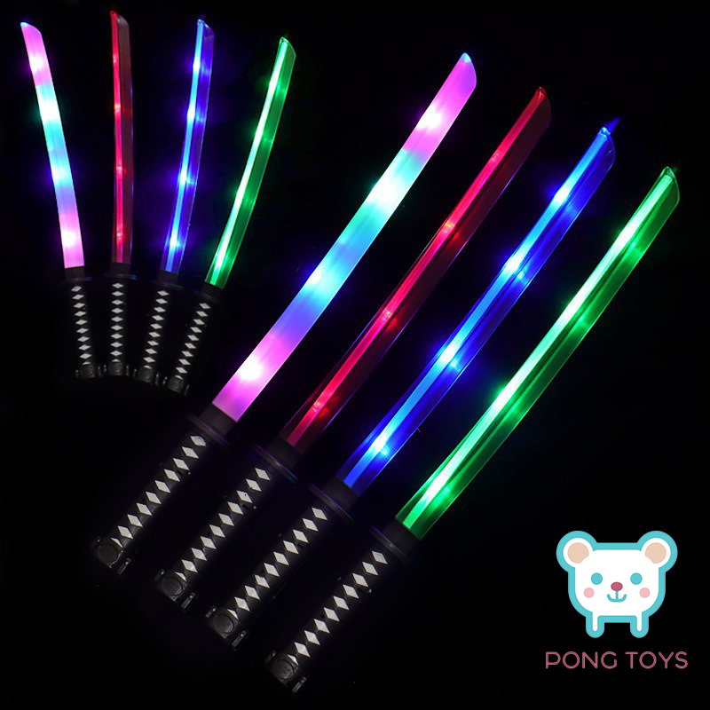 (มีสินค้าพร้อมส่ง!) ดาบของเล่นมีไฟ  ดาบซามูไร มีไฟ มีเสียง ขนาด 68 CM ของเล่น LED