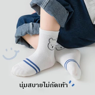 ถุงเท้าเด็ก แพ็ค 5 คู่ ถุงเท้ายืดหยุ่น สำหรับตั้งแต่เด็กทารก 0-3 ขวบ ผ้าคอตตอนสุดนิ่ม ระบายอากาศ ถุงเท้าเด็กชายเด็กหญิง