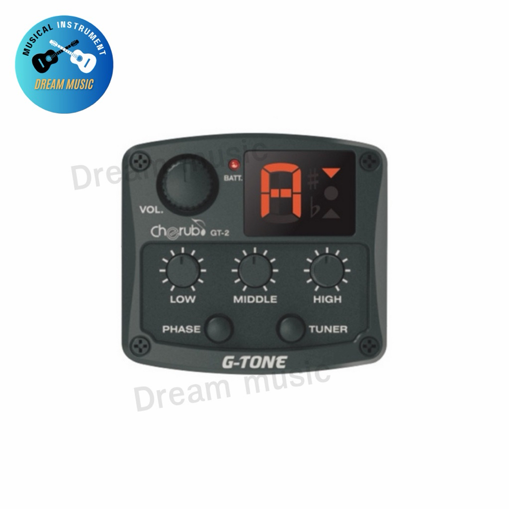 ปิ๊กอัฟกีต้าร์โปร่งไฟฟ้า ยี่ห้อ Cherub G-TONE รุ่น GT-2, GT-4, GT-6 เอฟเฟค Reverb,Delay,Chorus