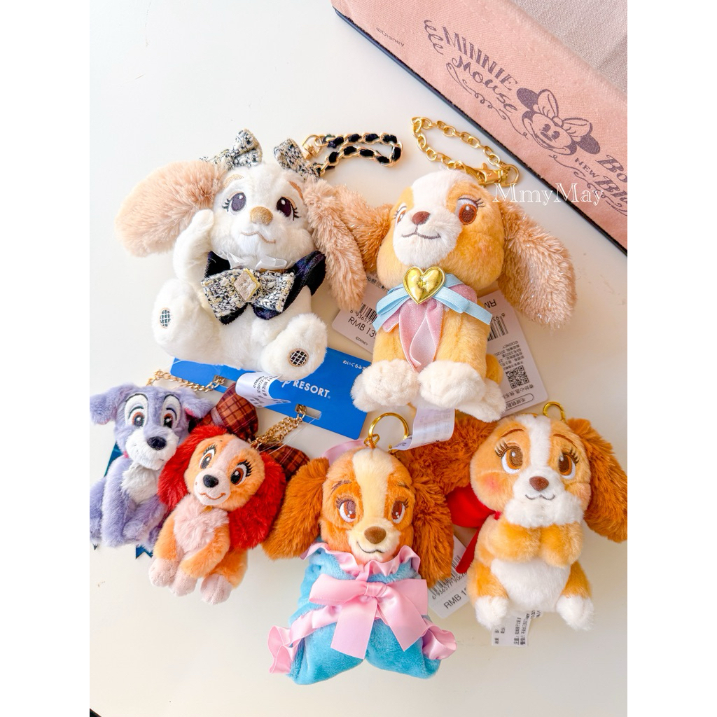 พร้อมส่ง❤พวงกุญแจห้อยกระเป๋า Lady and the tramp Keychain Disney store