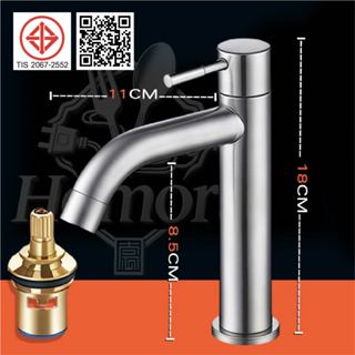 ก๊อกน้ําสแตนเลส 304 อ่างน้ําเย็นเดี่ยวสูง ห้องน้ําในครัวเรือ…