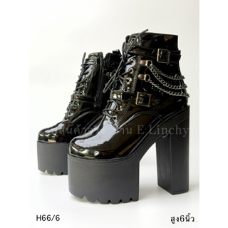 ✅โล๊ะ✅รองเท้าบูทสั้นส้นตึกกันน้ำ รุ่นแฟชั่นใหม่ ส้นสูงพิเศษ …