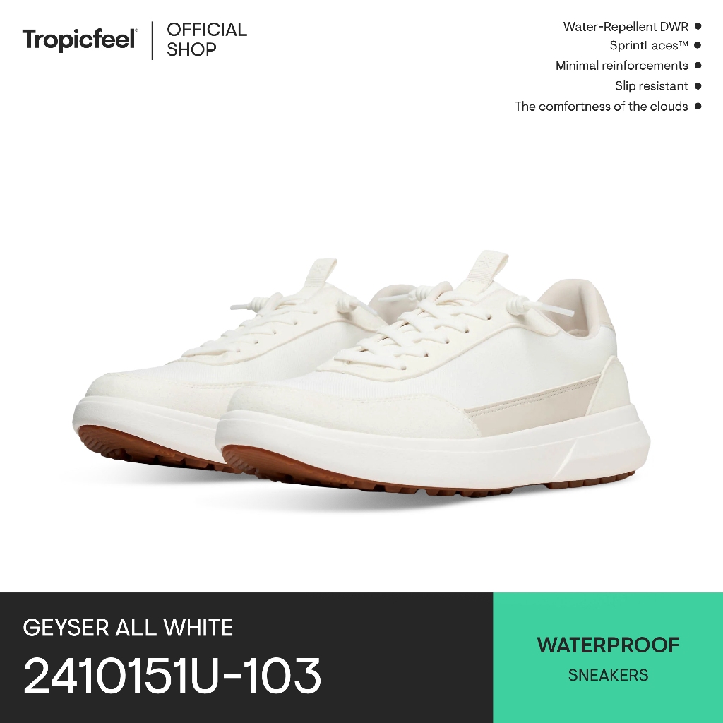 Tropicfeel Sneaker Geyser  All White รองเท้าผ้าใบ  (2410151U103)