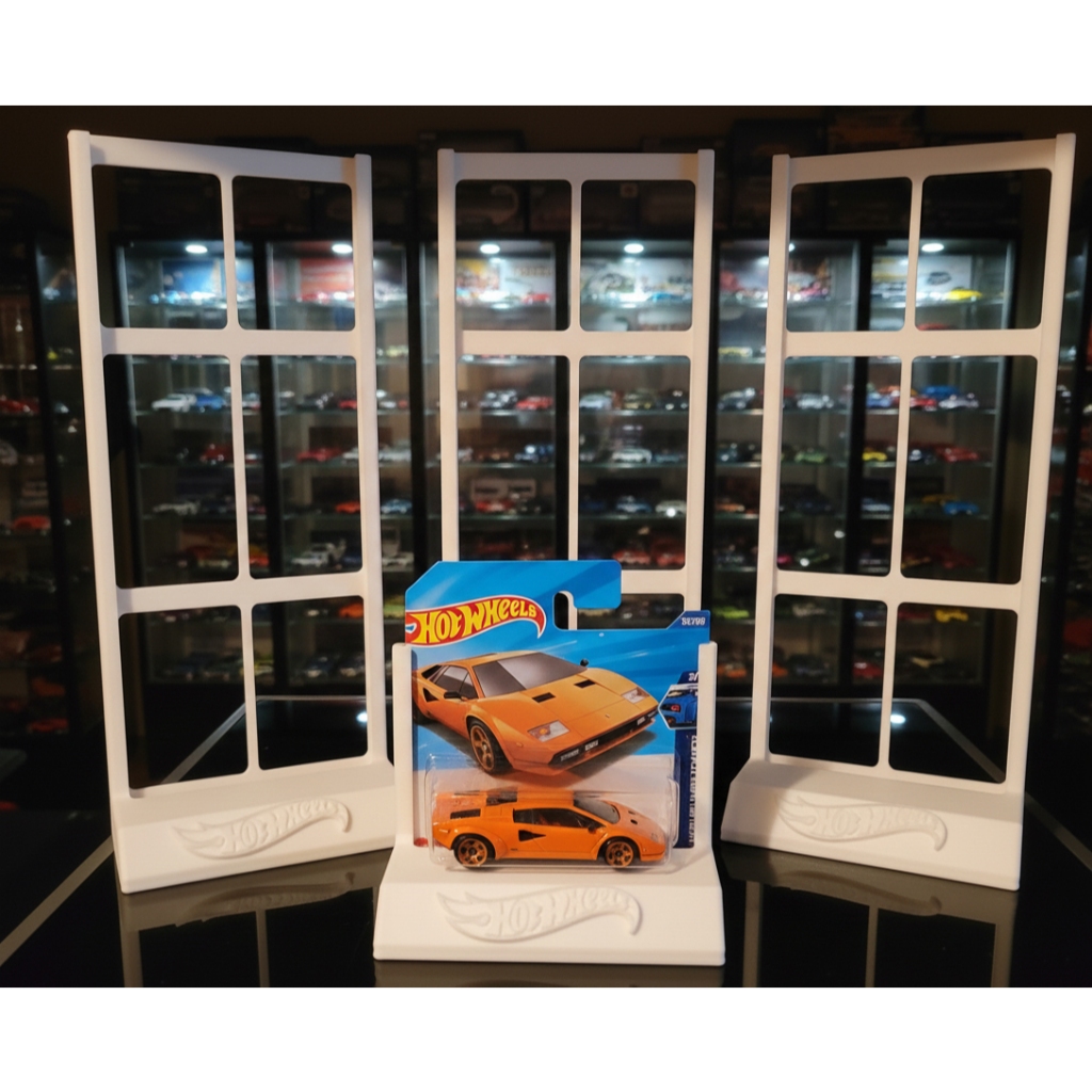 ชั้นวาง Hot Wheels 3D Print - รุ่นตั้งโชว์ไม่ต้องแกะกล่อง มีโลโก้ แข็งแรง น้ำหนักเบา