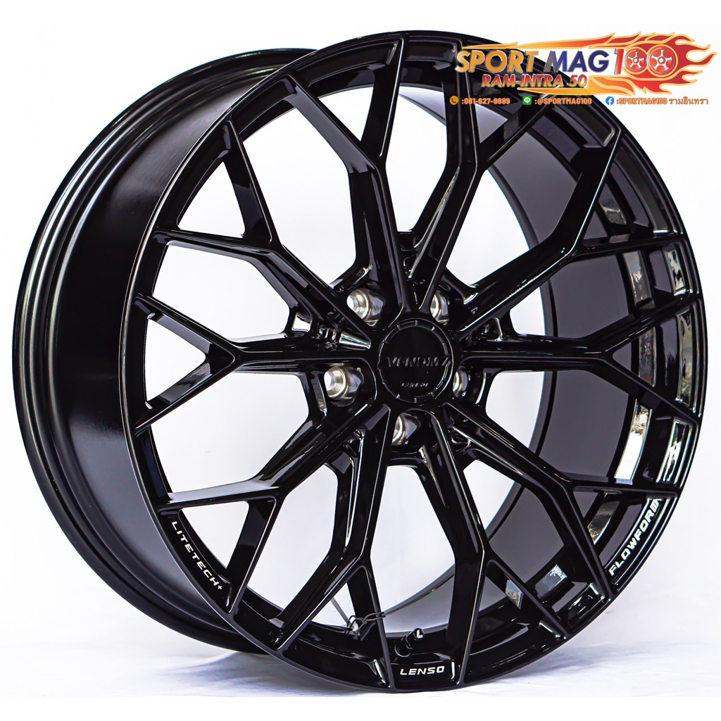 ล้อแม็ก FlowForming Lenso VENOM VNA LITETECH+ 5รู114 ET35 ดำเงา กว้าง9 ขอบ20นิ้ว
