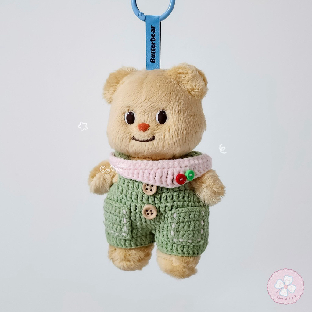 ชุดตุ๊กตา ชุดหมีเนย Butterbear OOTD เซตจั๊มสูท+ผ้าพันคอสามเหลี่ยม