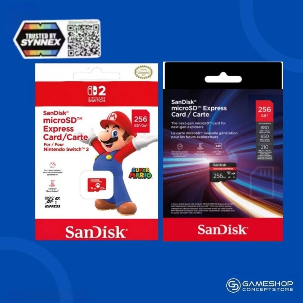 [พร้อมส่ง ประกัน Synnex] Nintendo : Nintendo Switch 2 SanDisk / Black microSD Express Card ของแท้ ประกัน Lifetime