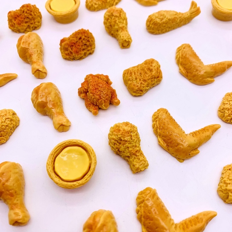 j่396ไก่ทอดจิ๋วของเล่นแพ็คละ 10 ชิ้น