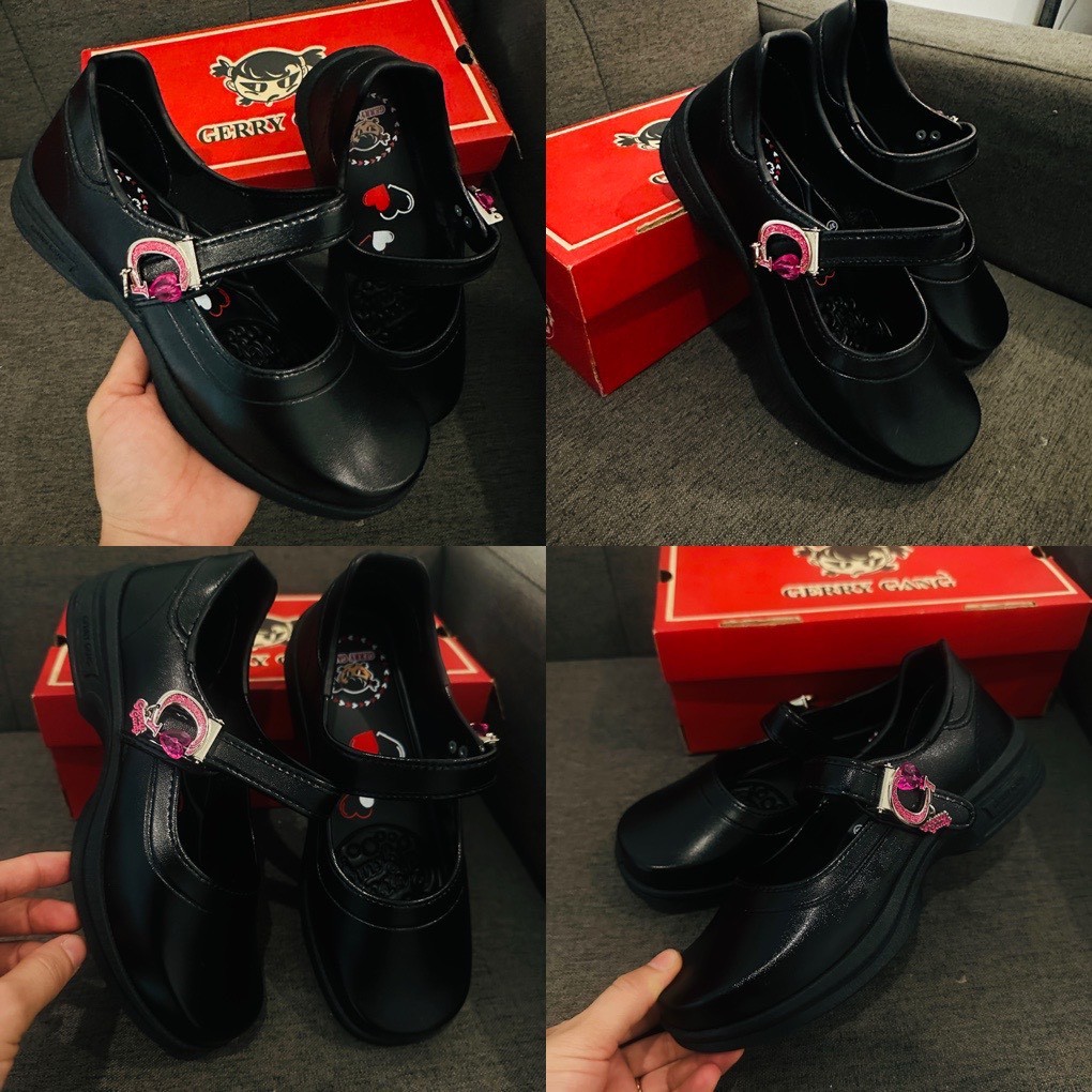 รองเท้านักเรียนหญิงสีดำ GERRY GANG รุ่นG6607