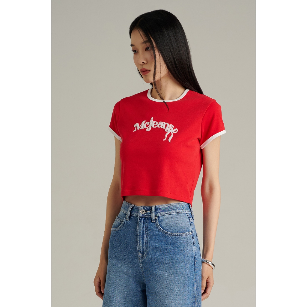 Mc JEANS تيشيرت نسائي قصير ضيق — صورة 5