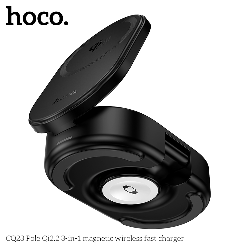 HOCO CQ23 แท่นชาร์จไร้สาย 3in1 รองรับโทรศัพท์ หูฟัง Watch รูปที่ 4
