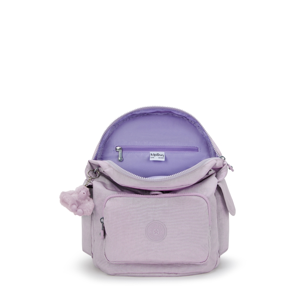 KIPLING حقيبة ظهر CITY PACK S — ليلكي لامع — صورة 4