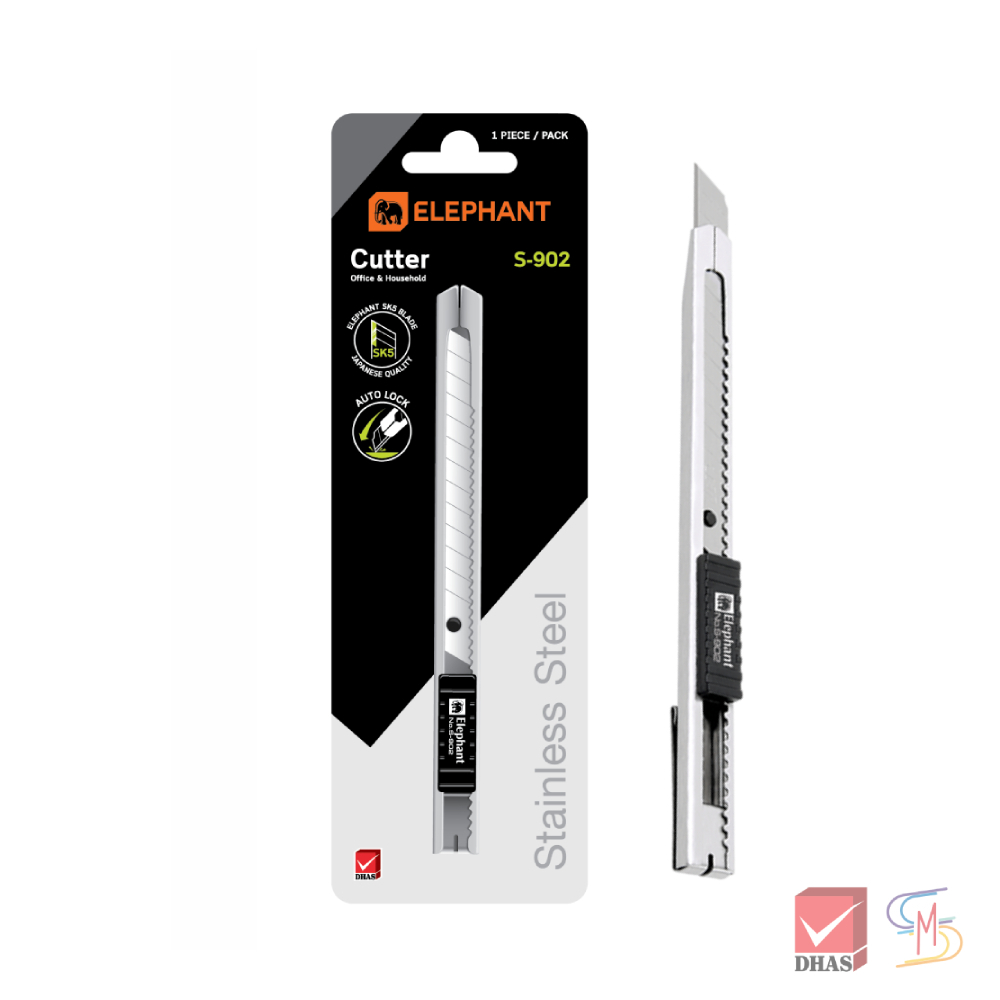 Elephant ตราช้าง คัตเตอร์ รุ่น S-902 9 มม. จำนวน 1 อัน