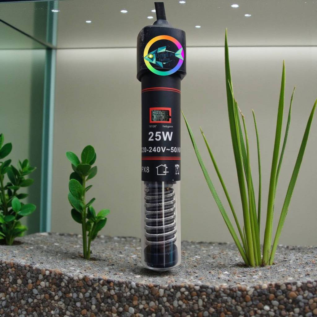 ฮีตเตอร์สำหรับตู้ปลา (Aquarium heater) ยี่ห้อ Gerui ขนาด 25 วัตต์