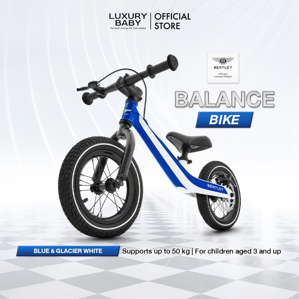 Exclusive Price | จักรยานขาไถ Bentley Balance Bike  [Blue&White] For 3 Year And Up