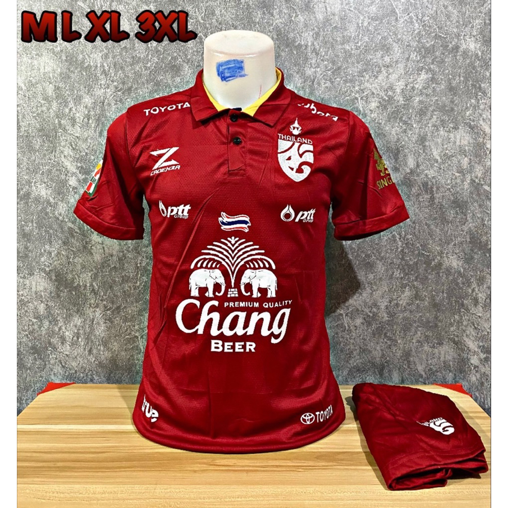 ชุดฟุดบอลแฟนบอลชุดกีฬาเสื้อพร้อมกางเกง ผ้านิ่มเย็นใส่สบาย ใส่ได้ทั้งผู้ชายและผู้หญิง