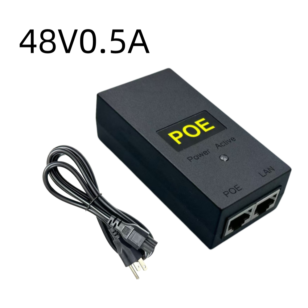 24V 48V 0.5A 1A เดสก์ท็อป POE Injector Ethernet Adapter กล้องวงจรปิด สำหรับกล้อง IP