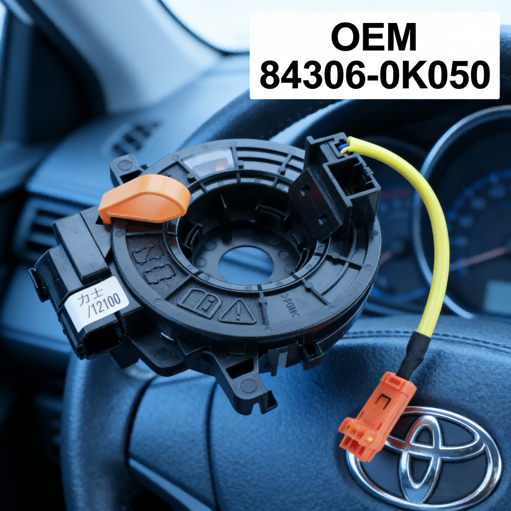 OEM 84306-0K050 สายแพรแตร TOYOTA HILUX VIGO , ALTIS , CAMRY , VIOS , YARIS 2008-2016 SPRING AIR 8430