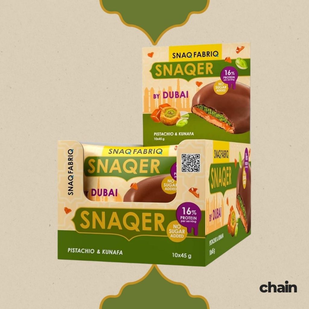 ดูไบ คอลเลกชัน SNAQER คุกกี้ รสพิสตาชิโอและคะตาอิฟี (10 ชิ้น) โดย Snaq Fabriq
