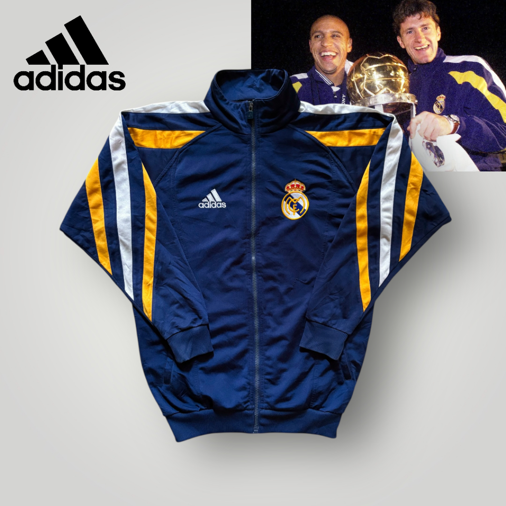 เสื้อบอล 1998-99 Real Madrid Vintage Adidas Training Track Jacket เสื้อกันหนาว เรอัลมาดริด