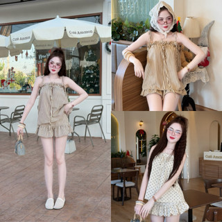 ชุดเซตมินิเดรสบอลลูนผูกไหล่
