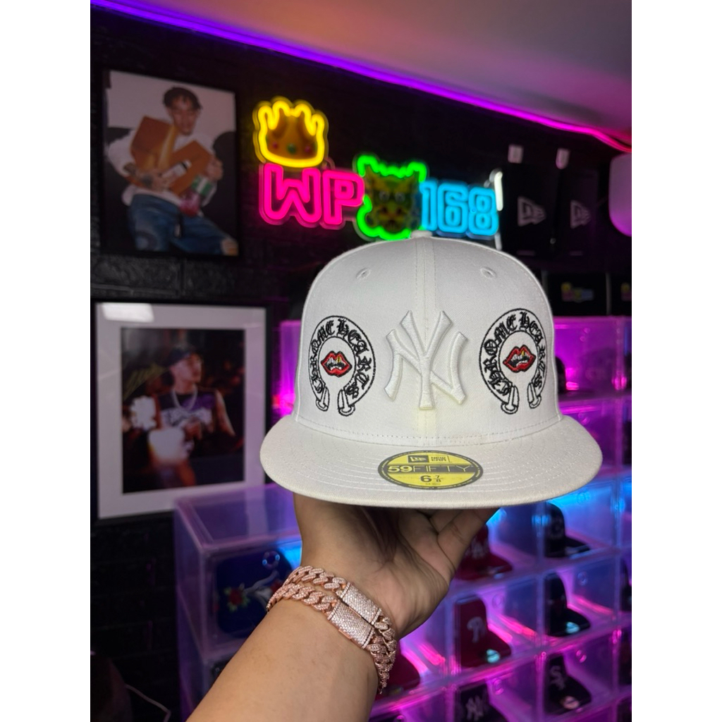 NewEra 59FIFTY Custom Chrome Hearts X Rolling Stone By WP168Cap Size6 7/8 (54.9 cm.)☦️💋👅🐲🔥