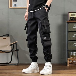 กางเกงคาร์โก้ผู้ชายเอวสูงผ้าหนาใส่เเล้วเทส์สไตล์เกาหลี รุ่น9…