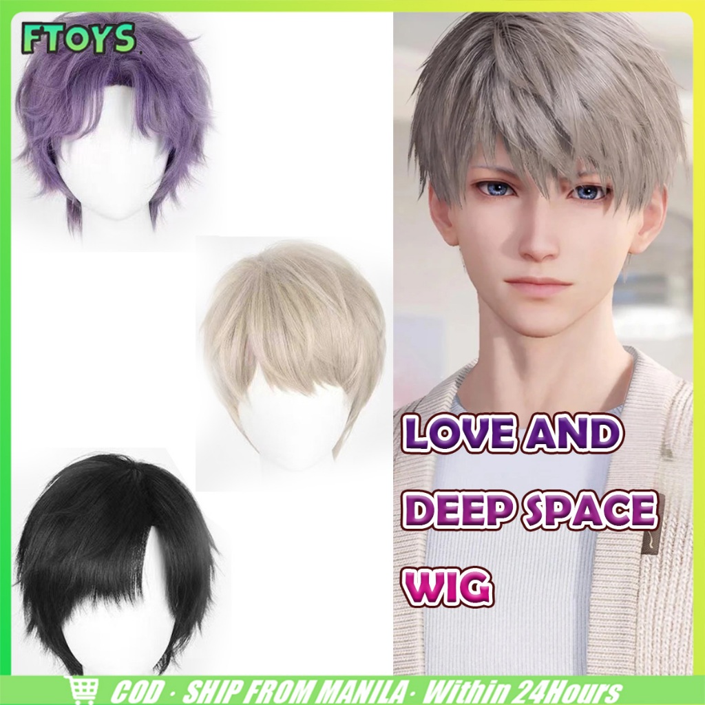 จัดส่งใน24ซม.วิกผมLove and Deepspace ใยสังเคราะห์ทนความร้อน สำหรับAster Rafayel Zayne อะนิเมcosplay