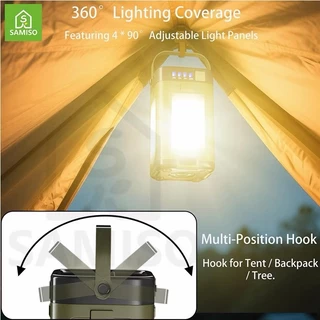 Camping Lamp ไฟฉาย พับได้ 20000mAh Solar Type-C กันน้ํา IPX4 พลังงานแสงอาทิตย์ไฟ 5โหมด แบบพกพา USB