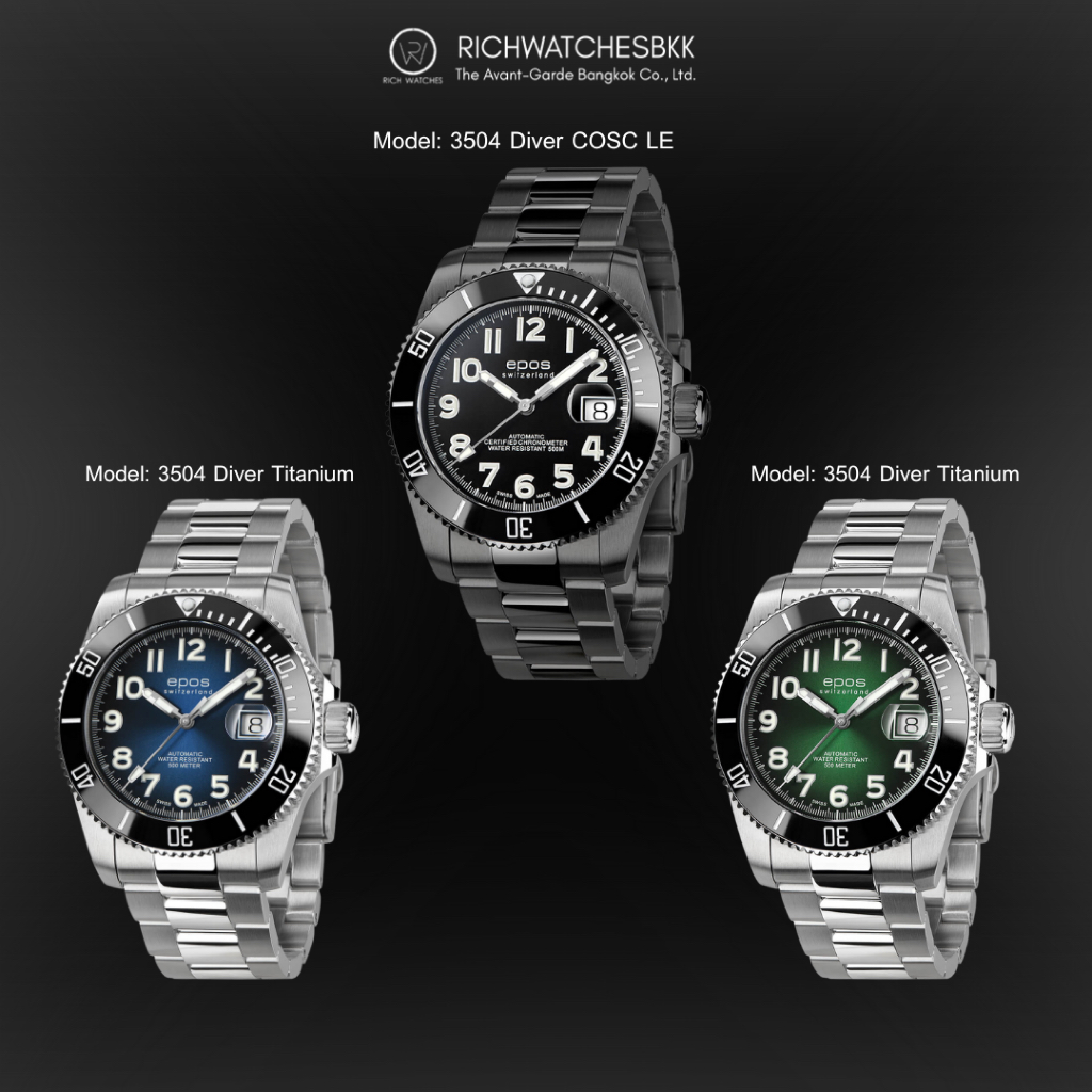 นาฬิกา EPOS 3504 Diver Titanium