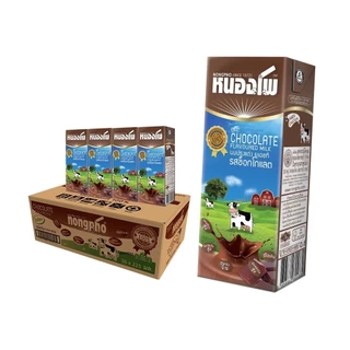 นมหนองโพ นมปรุงแต่ง นมยูเอชที 225ml (36 กล่อง/ลัง) รสช็อคโกแลต