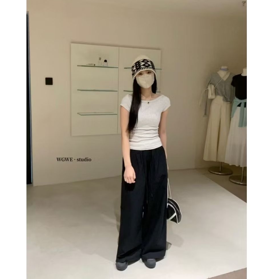 พร้อมส่ง✅️ จาก🇹🇭 TAG: WG.WE ✨️ 5007 กางเกง ขายาว เอวสม๊อค *มีกระเป๋าข้าง มีซับใน - รูปที่ 3