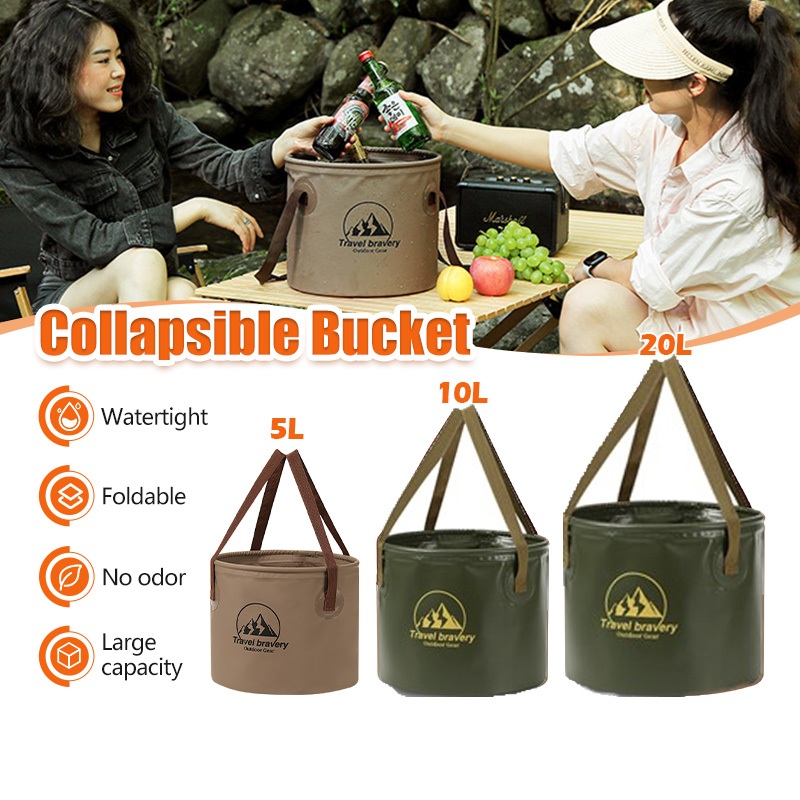 5L/10L/20 ถังน้ำยืดพับได้ ถังน้ำแคมป์ปิ้งพับได้ ถังน้ำพับภายนอก แคมป์ปิ้ง ถังพับได้ แบบพกพา พร้อมส่ง