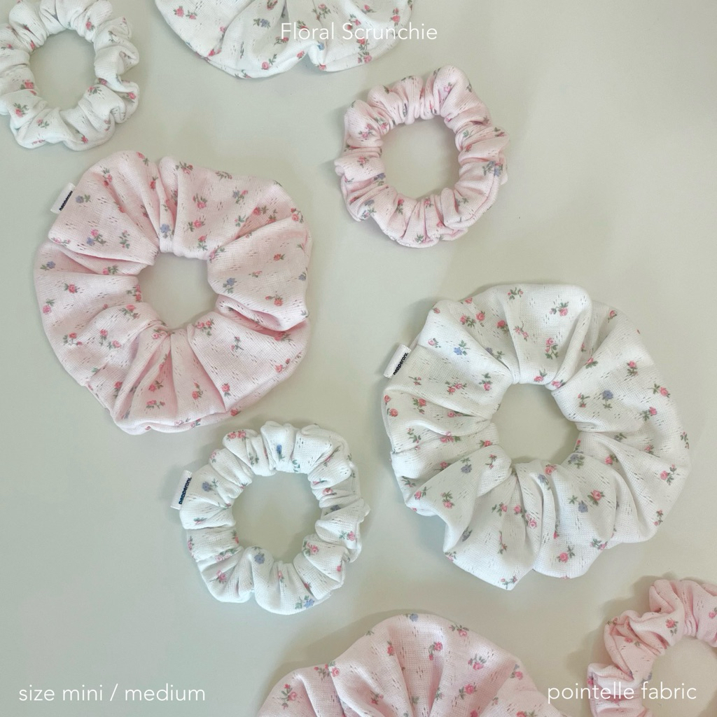 pepperoni | Floral Scrunchie | ยางรัดผม ยางมัดผม ลายดอกไม้