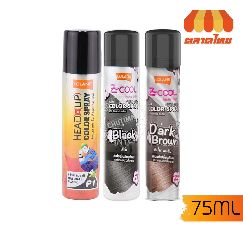 โลแลน สเปรย์ปิดผมขาว เฮดอัพ คัลเลอร์/ ซีคูล Lolane Head up Color/ Z-Cool Hair Color Spray 75 ml.