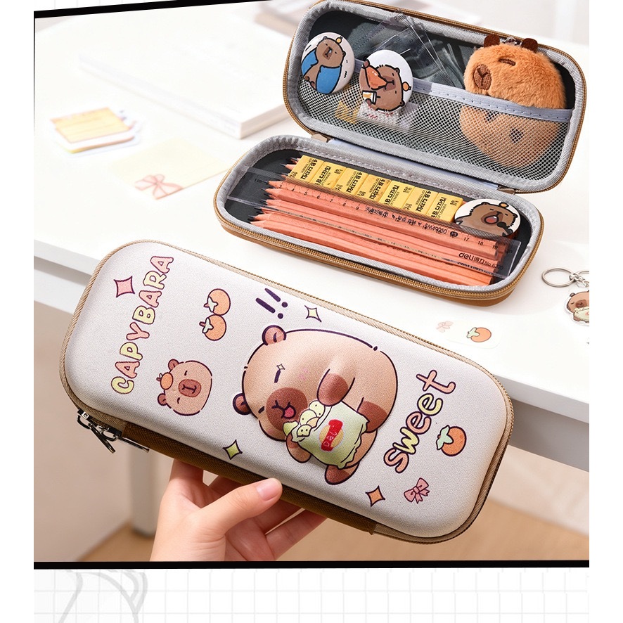 [B3D318] กล่องดินสอ คาปิบาร่า Capybara กระเป๋าดินสอ ลายน่ารัก กล่องใส่อุปกรณ์การเรียน กล่องดินสอ 3 มิติ ดีไซน์น่ารัก สำห - รูปที่ 2