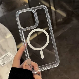 KC เคสแม่เหล็ก อะคริลิคสำหรับ ใช้สำหรับ iPhone 17 Air 16e 11 12 13 14 15 16 17 Pro Max Mini Plus Clear Magnetic Case