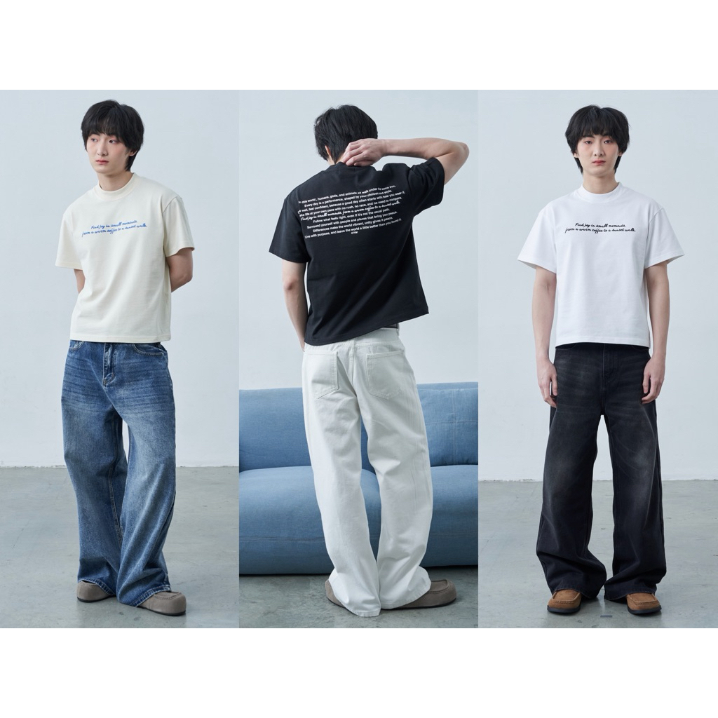 Softday Boxy T-Shirtเสื้อยืดทรงบ๊อกซี่ครอปคอฟิต A2