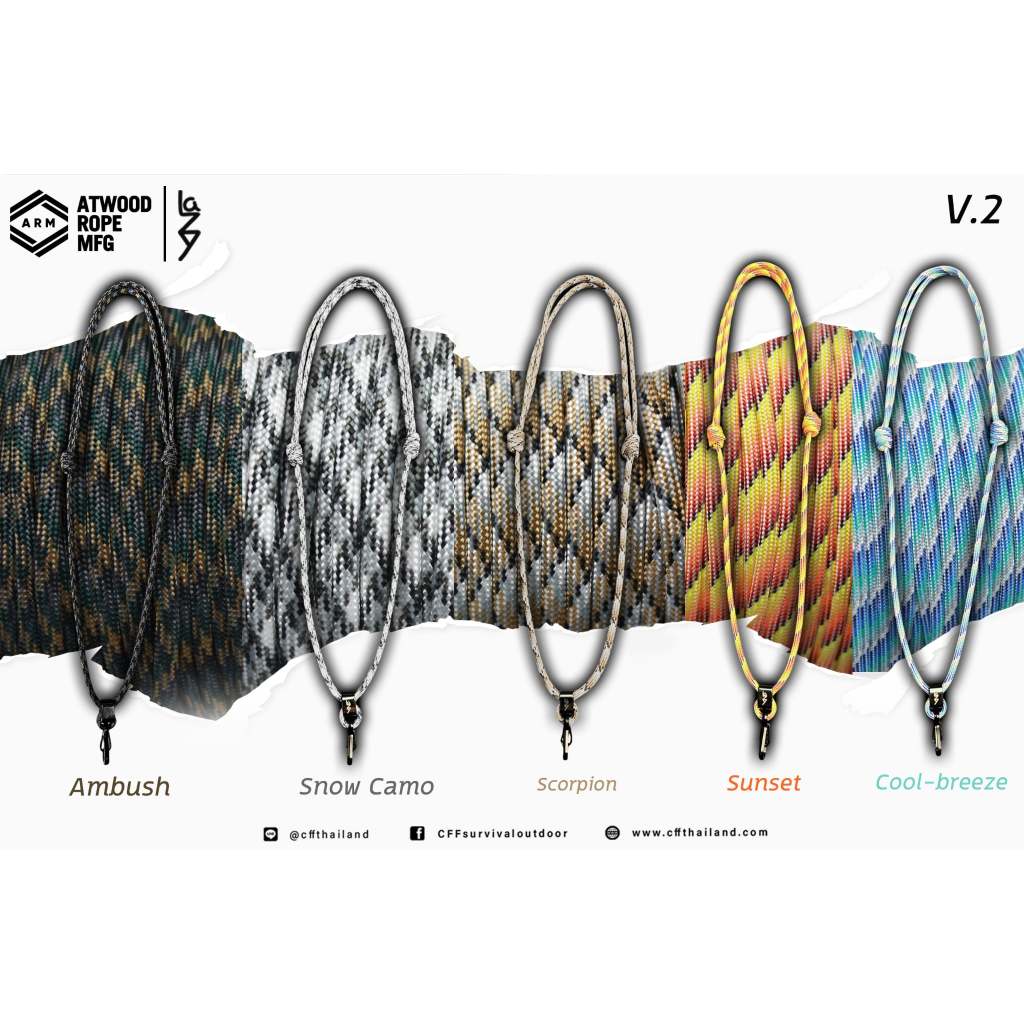 Lazy Handcraft - 550 Paracord สร้อยพระแบบตะขอพร้อมห่วง Lazy