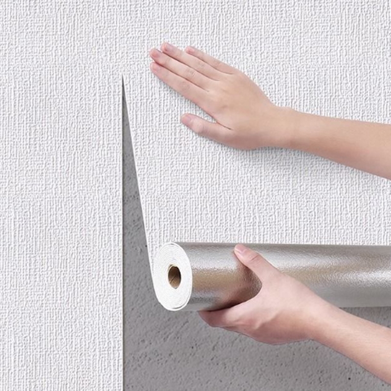 วอลเปเปอร์ติดผนังลายผ้าทอ 50×300ซม สติ๊กเกอร์ติดผนังลายผ้า ทนทาน กันน้ำ ติดตั้งง่าย วอลเปเปอร์ผ้าลินิน - รูปที่ 4