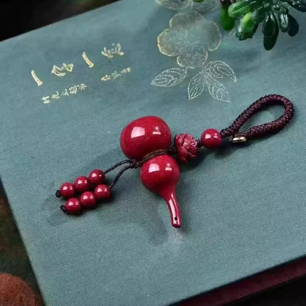 🏮พวงกุญแจรูปน้ำเต้า จี้รูปน้ำเต้านำโชคสีแดงชาด | จัดส่งทันที 🚛 - รูปที่ 2