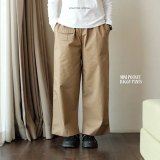 Mini Pocket Baggy pants กางเกงกระบอกใหญ่ ทรง Baggy ดีเทลกระเป๋าเล็กด้านหน้า ใส่ได้ทั้งผู้หญิงและผู้ชาย